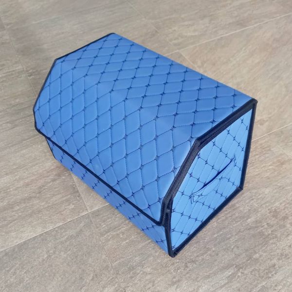 Органайзер Сумка в багажник экокожа, синяя ,консул (бабочка) с-черный Органайзер Сумка в багажник экокожа, синяя ,консул (бабочка) с-черный